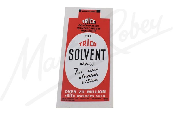 Trico Solvent Decal