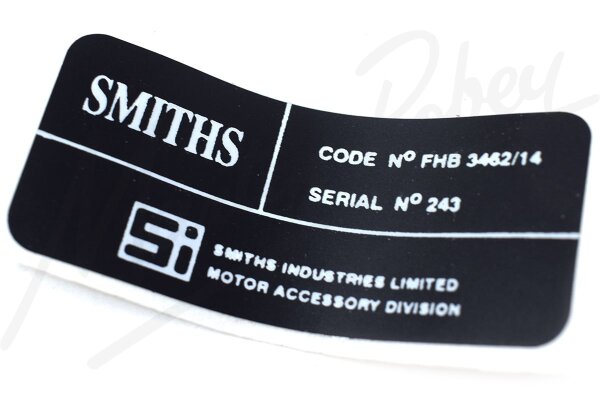 Smiths Heater Decal
