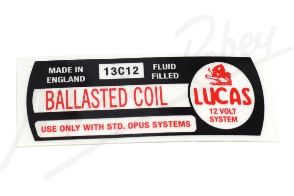 Lucas Ballasted Coil Decal