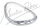 Chrome Headlight Glass Surround Left Hand - E-Type Series 1