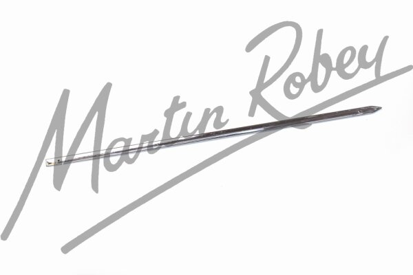 Chrome Finished Brass Luggage Rail for Jaguar E-Type - 27 5/8 Inch - Single Pointed End