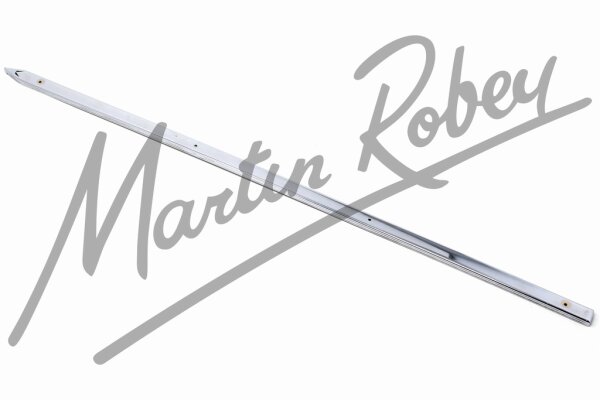 Chrome Finished Brass Luggage Rail for Jaguar E-Type -26 1/4 Inch - Single Pointed End