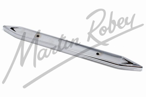 Chrome Finished Brass Luggage Rail for Jaguar E-Type / XKE - 7 Inch - Twin Pointed Ends