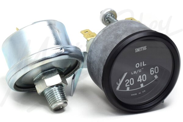 Smiths Oil Pressure Gauge with Oil Sender - Positive Earth