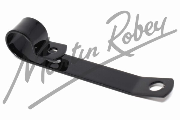 Heater Return Pipe Hanger Bracket - Long - Black Powder Coat