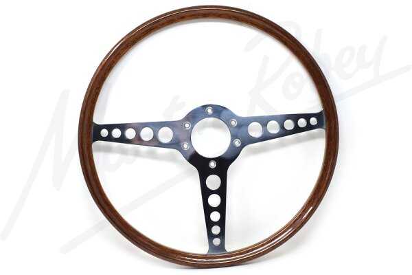 MOTALITA STEERING WHEEL MAHOGANY 15inch (Smaller)
