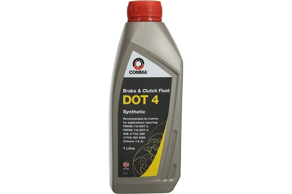 Comma DOT4 Brake & Clutch Fluid 1 Litre - Synthetic