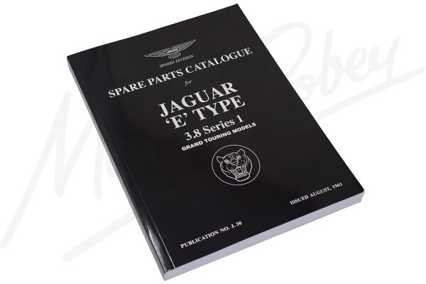 Jaguar E-Type Series 1 3.8 Parts Book - Soft Cover